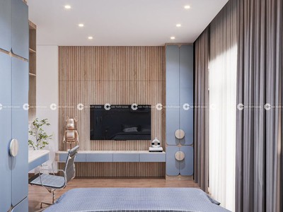 Combo Phòng Ngủ Trẻ Em Thiết Kế Hiện Đại Tone Xanh 0