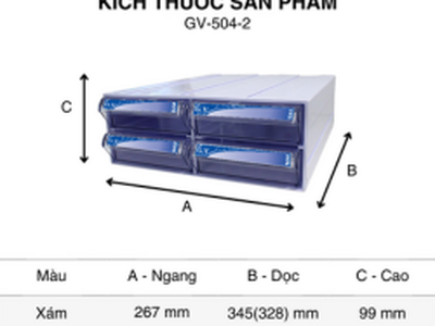 Tủ đa năng để bàn lưu trữ hồ sơ GV 504-2 1