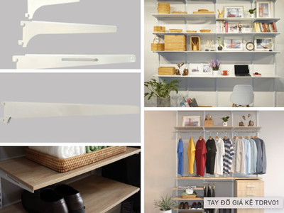 6 loại tay đỡ giá kệ ván gỗ, cài thanh ray gắn tường Amd tốt nhất hiện nay không gỉ sét, không bị lắ 6