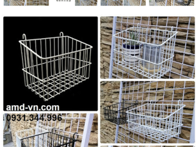 Khung Lưới trang trí, treo ảnh sáng tạo, Móc treo phụ kiện, rỗ nhựa treo lưới trang trí đa năng 8