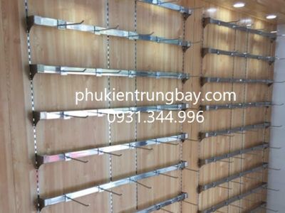 Thanh ray gắn tường, Tay đỡ giá kệ, móc treo phụ kiện, vật tư thi công shop tiết kiệm nhất hiện nay 7