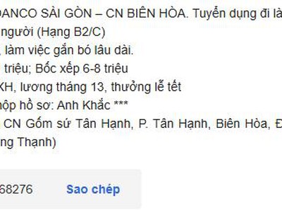Tuyển dụng 01 Tài xế B2/C  Đi làm ngay 0