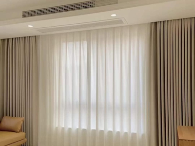 Rèm vải hai lớp phòng khách đẹp  sang 8