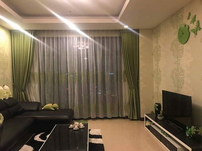 Rèm vải hai lớp phòng khách đẹp  sang 2