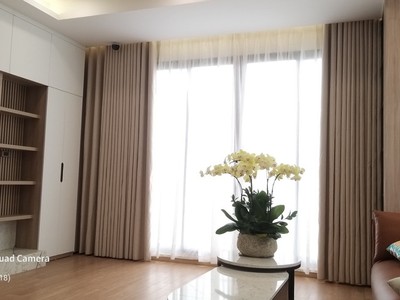 Rèm vải hai lớp phòng khách đẹp  sang 3