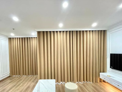 Rèm vải hai lớp phòng khách đẹp  sang 4