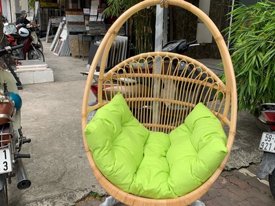 Ghế xích đu đơn mây tre 1