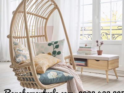 Ghế xích đu đơn mây tre 3