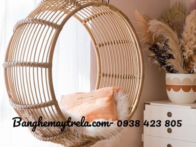 Ghế xích đu đơn mây tre 5