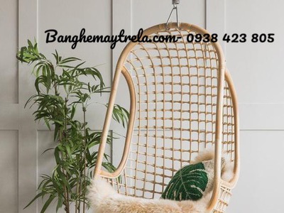 Ghế xích đu đơn mây tre 6