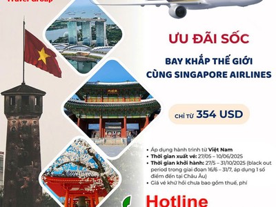 Singapore Airlines ưu đãi sốc khám phá thế giới chỉ từ 354 USD 0