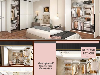 Kệ Quần Áo Lắp Ráp Thanh Ray   Một Mét Vuông Tường, Biến Hóa Thành Tủ Đồ Đẹp Mắt 0
