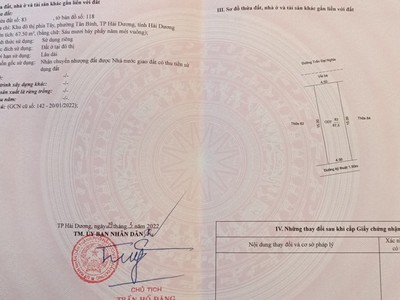 Bán 2 lô đất mặt phố Trần Đại Nghĩa, KĐT An Phú, TP Hải Dương, 67.5m2, mt 4.5m, giá tốt 1