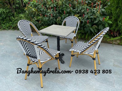 Ghế nhựa giả mây cafe giá rẻ 2