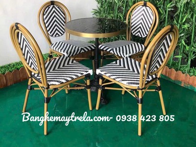 Ghế nhựa giả mây cafe giá rẻ 4
