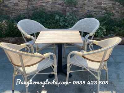 Ghế nhựa giả mây cafe giá rẻ 6