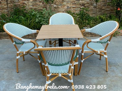 Ghế nhựa giả mây cafe giá rẻ 7