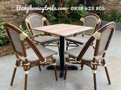 Ghế nhựa giả mây cafe giá rẻ 9