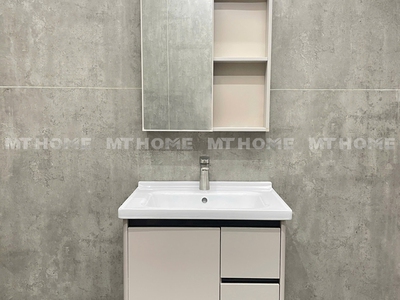 Tủ Lavabo Nhà Tắm Nhôm Tổ Ong Màu Kem 60cm MTTN-7676 0