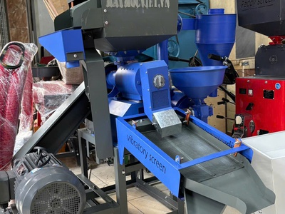 Máy xát gạo liên hoàn motor 15KW, gàu tải hút thóc, nghiền trấu cám Turbo TBX800 8