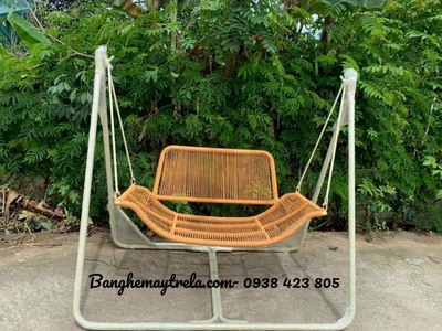 Ghế xích đu đan dây dù ban công 5