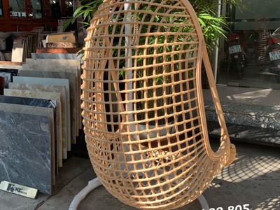 Ghế xích đu mây đan caro 0