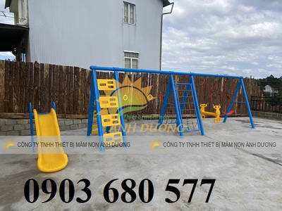 Thang leo liên hoàn kết hợp xích đu, cầu trượt cho trẻ em 1