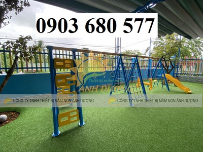 Thang leo liên hoàn kết hợp xích đu, cầu trượt cho trẻ em 3