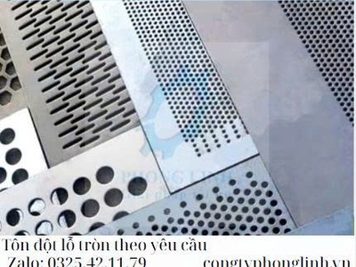 Tôn độ lỗ inox ,dập các loại lỗ theo yêu cầu 0