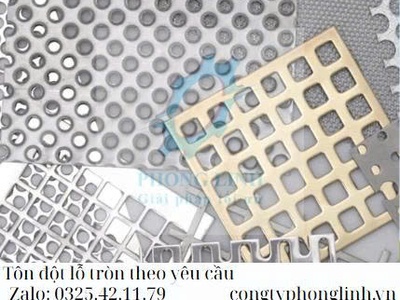 Tôn độ lỗ inox ,dập các loại lỗ theo yêu cầu 2