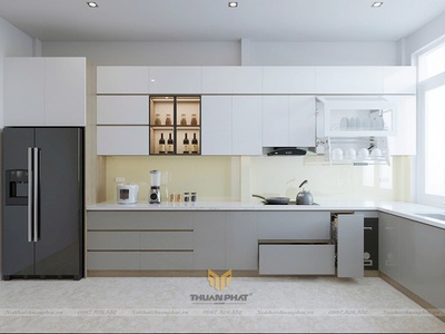 Tủ bếp nhựa cánh Acrylic và Laminate có gì khác nhau  So sánh chi tiết 0