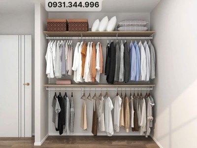 Giải pháp của bạn - Kệ thanh ray AMD, giúp chị em biến tủ đồ lộn xộn thành không gian chọn đồ nhanh 1