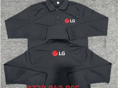 Áo thun tay dài Logo LG in trước sau rõ nét, không bong tróc 0