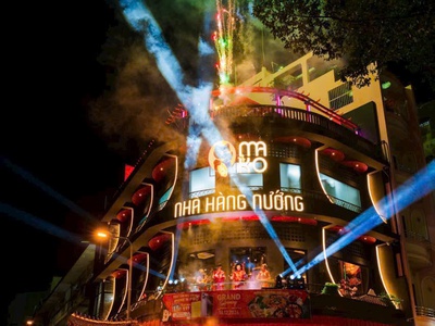Quận 5   hot hot   sang rẻ nhà hàng nướng   lẩu , dt : 1000 m2 , 1 trệt 1 lửng 3 lầu, tel : 2