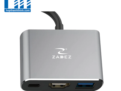 Bộ chuyển đổi Type-C 3 in 1 Zadez ZAH-513 - Chính hãng 0