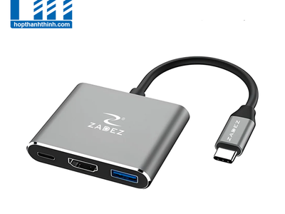 Bộ chuyển đổi Type-C 3 in 1 Zadez ZAH-513 - Chính hãng 2