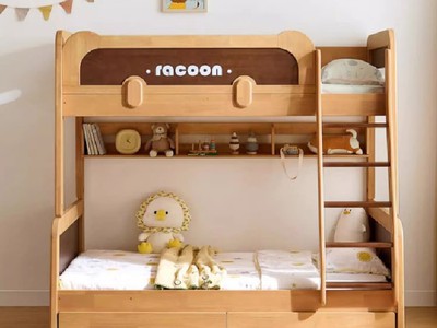 Giường Tầng Trẻ Em Gỗ Sồi Tự Nhiên 1