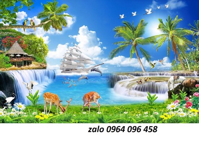 Tranh gạch 3d ốp tường tranh phong cảnh - CXV44 5