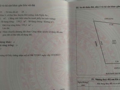 Cần bán 130m2 đất,oto 4 chỗ vào tận đất, giá rẻ bao sang tên tại đại sơn, đô lương,nghệ an 3