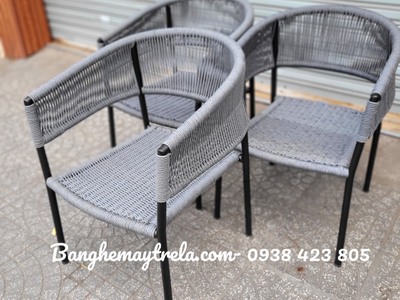 Ghế cafe dây dù khung sắt 1