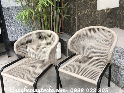 Ghế cafe dây dù khung sắt 3