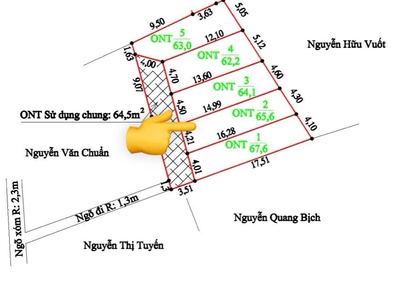  Bán Lô Đất Rẻ Nhất Thuỷ Triều, Không Lỗi, Ngõ Xe Máy, Dt 65m2, Giá chỉ 620tr   - Vị trí 0