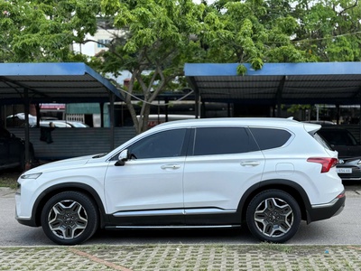 Hyundai SantaFe Cao cấp 2.2L HTRAC 2022 full dầu màu trắng. 1