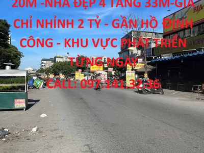 Sát vành đai 2.5 cách ô tôt 20 m nhà đẹp 4 tầng 33 mét giá chỉ nhỉnh 2 tỷ định công 0