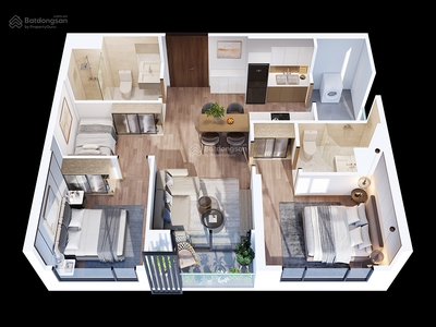 Căn hộ 2 PN view sông thương hiệu hạng sang Masterise Homes chỉ 4,8 tỷ bàn giao full nội thất 5