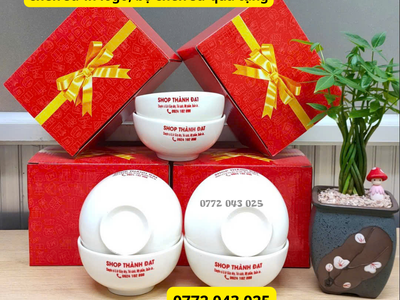 Xưởng in bộ chén sứ cao cấp   in logo theo yêu cầu 6
