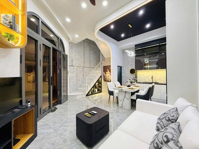 Nhà mới full nội thất  - hẻm xe thông thống nhất - diện dtsd 90m2 - 3 tầng giá 5tỷ 3