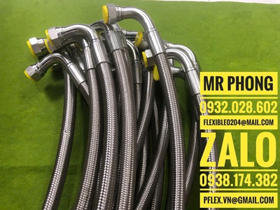 Ống mềm PTFE - ống mềm bọc lưới PTFE- ống mềm teflon 0