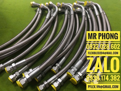 Ống mềm PTFE - ống mềm bọc lưới PTFE- ống mềm teflon 1