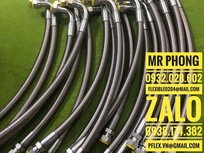 Ống mềm PTFE - ống mềm bọc lưới PTFE- ống mềm teflon 2